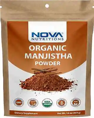 Nova Nutritions Certified Organic Manjistha Powder 16 OZ (454 Gm) • $17.99