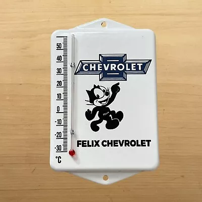 Vintage Chevrolet Thermometer Porcelain Sign Felix Gas Oil Pump Service Station • $10.50