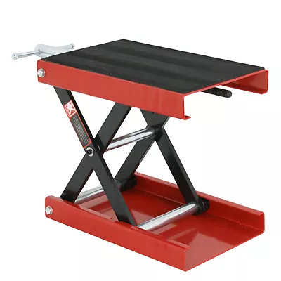 1100LB 9  Wide Deck Motorcycle Center Scissor Lift Jack Hoist Stand Bikes ATV • $56.58