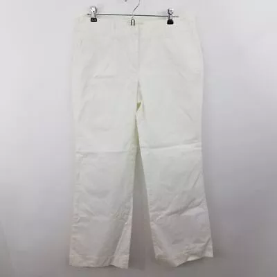 J Crew Chino Pants 8 R City Fit White Work Career Trouser Wide Twill Weathered • $11