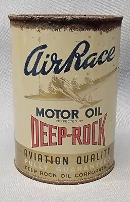 Vintage Deep Rock Air Race Aviation Motor Oil Can 1qt Barn Find Rare • $172.50