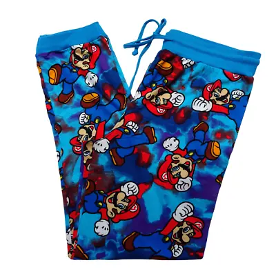 Super Mario Kart Pajama Jogger Pants Nintendo Sleepwear Lounge Blue Multi XL  • $29.97