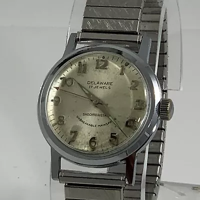 Vintage Delaware Manual Wind 33 Mm Watch With 17J Movement • $49