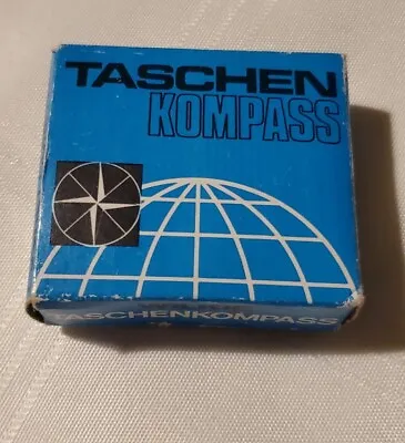 $30 • Buy VINTAGE West Germany Pocket Compass Wilkie Taschen Kompass In Box Camping Hiking