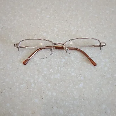 Ray-Ban RB1002T 3012 Half-Rim Kids Eyeglasses Frame Gold Flex 45-17-120 • $19.99