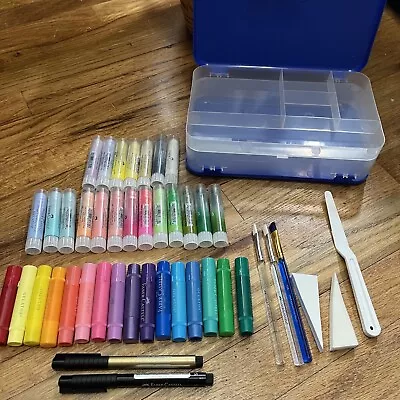 Faber-Castell Gelatos Watercolor Chalks Set Of 36 + Extras NICE Artist Set • $79.99