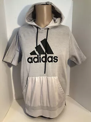 Adidas Men’s Large Gray Pullover Short Sleeve Sweatshirt • $24