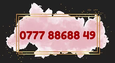 £8.99 • Buy 0777 88688 49Vodafone Gold VIP Mobile Number Prepaid Minutes & Data