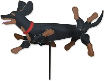 20  Black & Tan DACHSHUND Whirligig Wind Spinner -- Yard Stake -- Garden Decor • $39.95