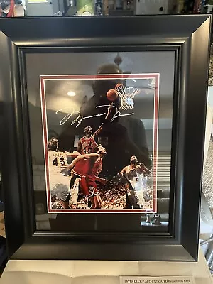 Michael Jordan UDA Signed Framed He’s Back 8x10 UDA Box And Paperwork/Folder • $2500