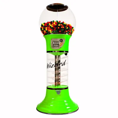 Original Wizard Spiral Gumball Machine Green Red Track Color Free Play • $1219