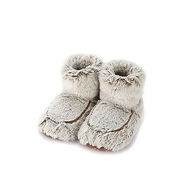 Warmies Beige Marshmallow Fluffy Microwaveable Womens UK 4-7 Slipper Boots Gift • £22.99