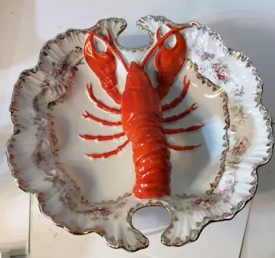 Vtg Bowl With Red Lobster As Handlehairline Crack & Small Area Of Paint Peel • $39.99