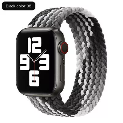 £2.99 • Buy Watch Band Solo Loop Strap Nylon Braided For Apple Watch Series Ultra 8 7 6 5 SE