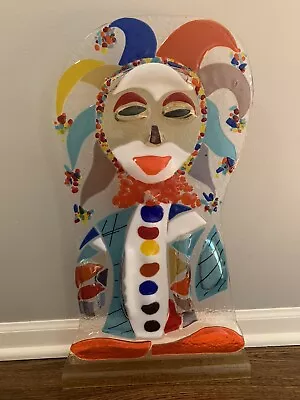 RARE Large Vercos Murano Glass Jester. Signed Paganelli 25” Tall 13”Wide • $250