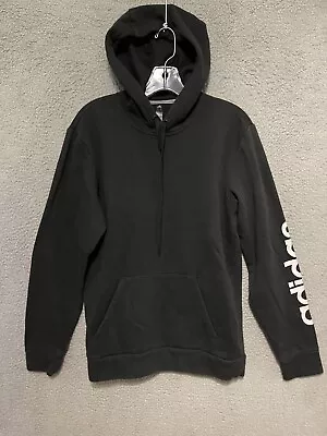 Adidas Men's Black Sweater Fleece Pullover Hoodie Small EC0474 Adult • $19.99