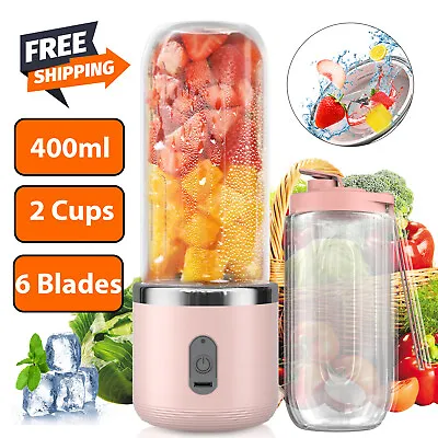 2024 Mini Juicer Portable Electric Juice Maker Machine Fruit Blender Smoothie UK • £11.19