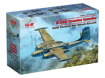 ICM 48279 – B-26K Counter Invader – 1:48 Scale Model Kit Of Vietnam Era Aircraft • $84.99