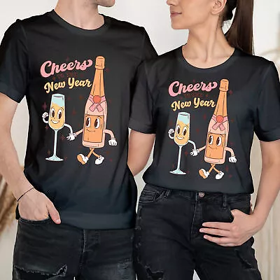 Cheers Eve New Year Party Birthday Gift Ideas Tee Top Couple T-Shirts #NY • £9.99