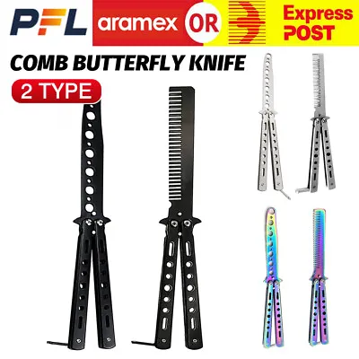 CSGO All Color Butterfly Comb Knife Metal Folding Practice Training Tool Pocket • $10.35