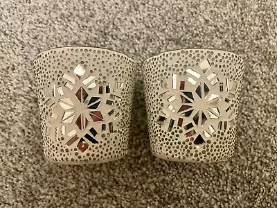 Yankee Candle Twinkling Snowflake Votive Holder X 2 New • £7.99