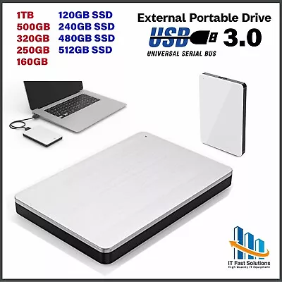 ITFS 1TB External USB 3.0 HDD Laptop Storage HDD 1TB Mac Xbox One PC PS4 DPD • £34.99