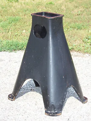 Vintage Cast Iron Machine Age Base Stand Steampunk Industrial Table Pedestal Old • $200