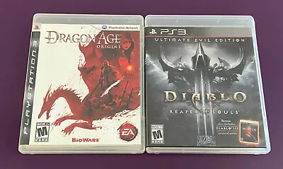 Dragon Age Origins Diablo 3 Reaper Of Souls Ultimate Evil Edition PS3 Lot Tested • $13.47