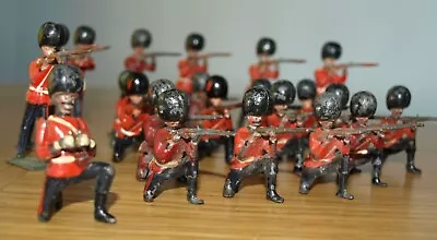 Lead Soldiers Britains Guards Mismatched Standing/kneeling/firing & 1 Officer • £9.99