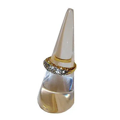$6.99 • Buy Solid Clear Transparent Acrylic Cone Finger Ring Jewellery Display Stand Holder
