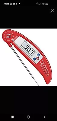 Digital Food Thermometer Probe Cooking Meat Temperature BBQ Kitchen Turkey  Red • £4.99