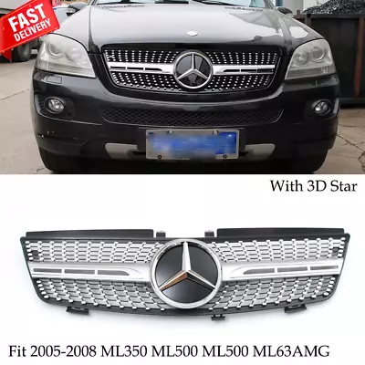 NEW Grill Grille 3D Star For Mercedes W164 2005-2008 ML350 ML500 ML550 ML63AMG • $77