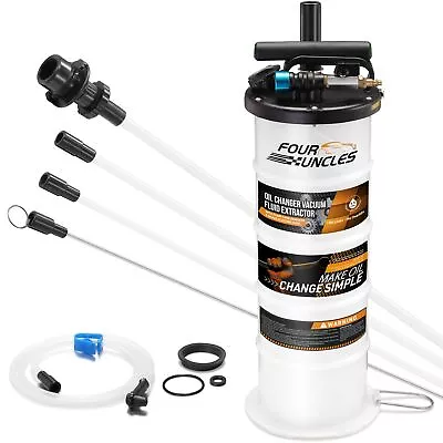 FOUR UNCLES Oil Changer Vacuum Fluid Extractor Pneumatic/Manual 6.5 Liter Wit... • $75.35