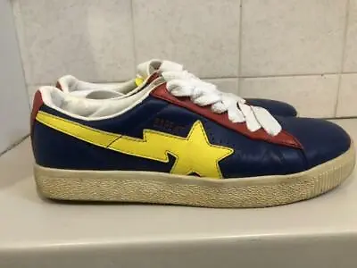 A BATHING APE Bapesta Sneaker Shoes Multi Low US8.5 Used From Japan • $350.01