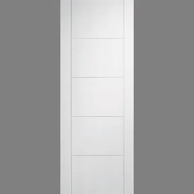 Internal Vancouver White Primed Finished 5P Solid Doors • £59.99