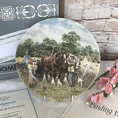 £5.99 • Buy Wedgwood Life On The Farm Collectors Plate Issue 4 Binding The Corn John Chapman
