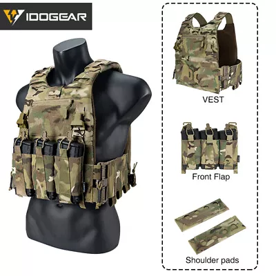 IDOGEAR Tactical Vest FCSK 3.0 FERRO Fast Release Plate Carrier Front Flap Panel • £112.68