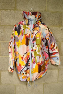 $112.50 • Buy Gorman X Megan Grant Multicoloured Hooded Spray Jacket…size S/m…vgc...