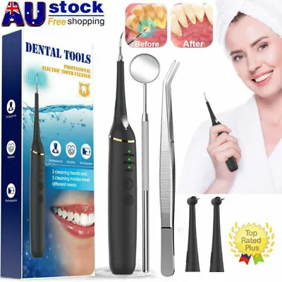Electric Sonic Dental Scaler Tartar Calculus Plaque Remover Teeth Stains Cleaner • $24.45