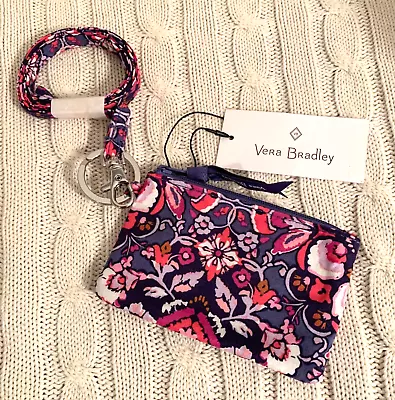 Vera Bradley Zip ID Lanyard Set Magenta Medallion NWT MSRP $29 • $19.97