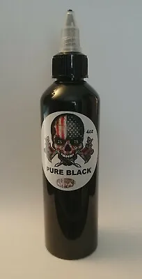 Black Tattoo Ink Made In USA      ISTS Pure Black 4ozcompare To Moms Intenze • $16.49