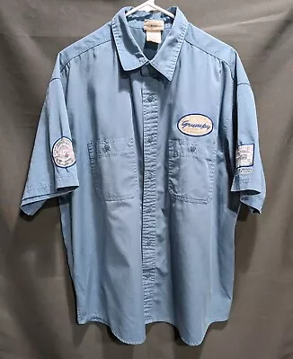 Disney Men’s Grumpy Gas & Grease Work Shirt Sz 2XL Blue Mechanic Gas Station • $39.99