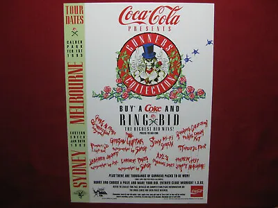 Guns N Roses 1993 Australia Tour Coca Cola Collection Promo Poster Sign Rare GnR • $99.99