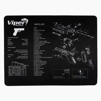 Viper Gun Cleaning Maintenance Mat Glock Airsoft Or Pellet Co2 Pistol Parts • £11.95
