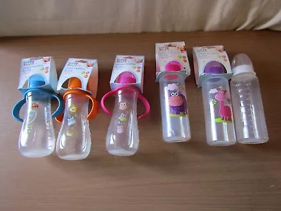 NEW FIRST STEPS ASSORTED  250ml FEEDING BOTTLES. • £6