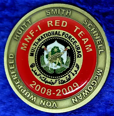 USMC Multi-National Force Iraq MNF-1 Red Team 2008-2009 Challenge Coin PT-6 • $55