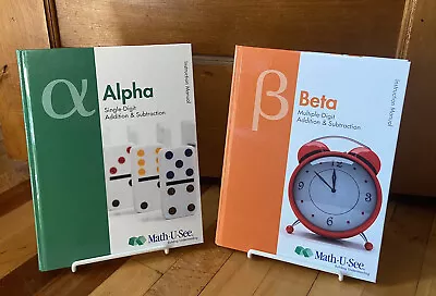 Math U See Alpha & Beta Instruction Homeschooling Curriculum Manuals • $19.99