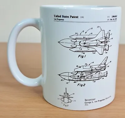 NASA Space Shuttle + Booster Rocket Patent 10oz Coffee Mug • $20.56