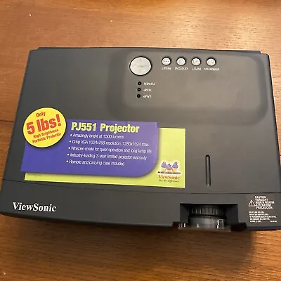 ViewSonic PJ551 VPROJ25049-1W Projector & Accessories. • $24.99