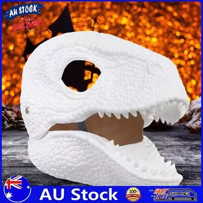 AU Dinosaur Mask Natural Latex Raptor Dinosaur Mask For Kid Children (White) • $14.59